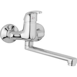 Nástenná drezová a umývadlová batéria SLIM, rozteč 100 mm, ramienko 200 mm