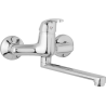 Nástenná drezová a umývadlová batéria SLIM, rozteč 150 mm, ramienko 300 mm