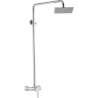 Sprchová sestava s baterií DOKA s horním vývodem, 20 x 20 cm