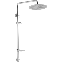 Sprchová sestava pro horní vývod, průměr 30cm,  včetně keramický přepínač, mýdlenka, držák sprchy, bez příslušenství