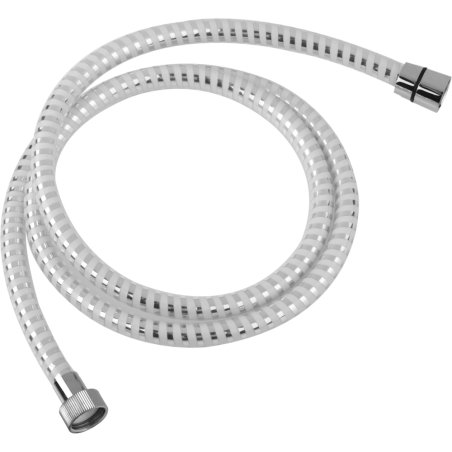Sprchová hadica 150 cm, biela - chróm