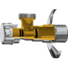 Ventil kombinovaný 1/2"-3/8"-3/4, balení 10 kusů