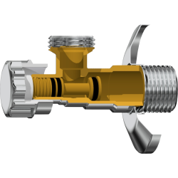 Ventil kombinovaný 1/2"-3/8"-3/4"