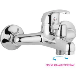 Vaňová nástenná batéria SLIM 150 mm, s otočným prepínačom