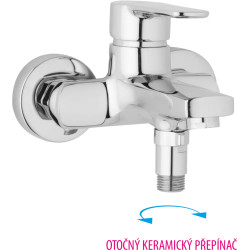 Vanová nástěnná baterie MIRAM, rozteč 100 mm, bez příslušenství