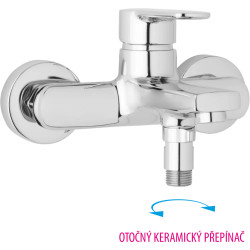 Vanová nástěnná baterie MIRAM, rozteč 150 mm, bez příslušenství