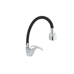 Stojánková dřezová baterie SLIM, černé flexi ramínko