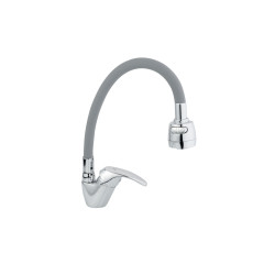 Stojanková drezová batéria SLIM, šedé flexi ramienko